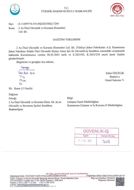 Türkiye Şeker Fabrikaları A.Ş. Kastamonu Şeker Fabrikası Toplu İş Sözleşmesi İmzalandı