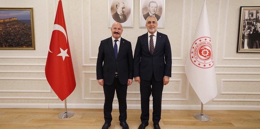 Genel Başkanımız Ömer Çağırıcı’dan Çalışma ve Sosyal Güvenlik Bakanı Vedat Işıkhan’a Ziyaret